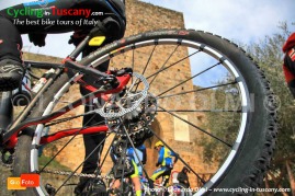 Italy, Tuscany, Monteriggioni, mountainbike cycling tours
