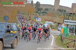 Italy, Tuscany, Monteriggioni, mountainbike cycling race